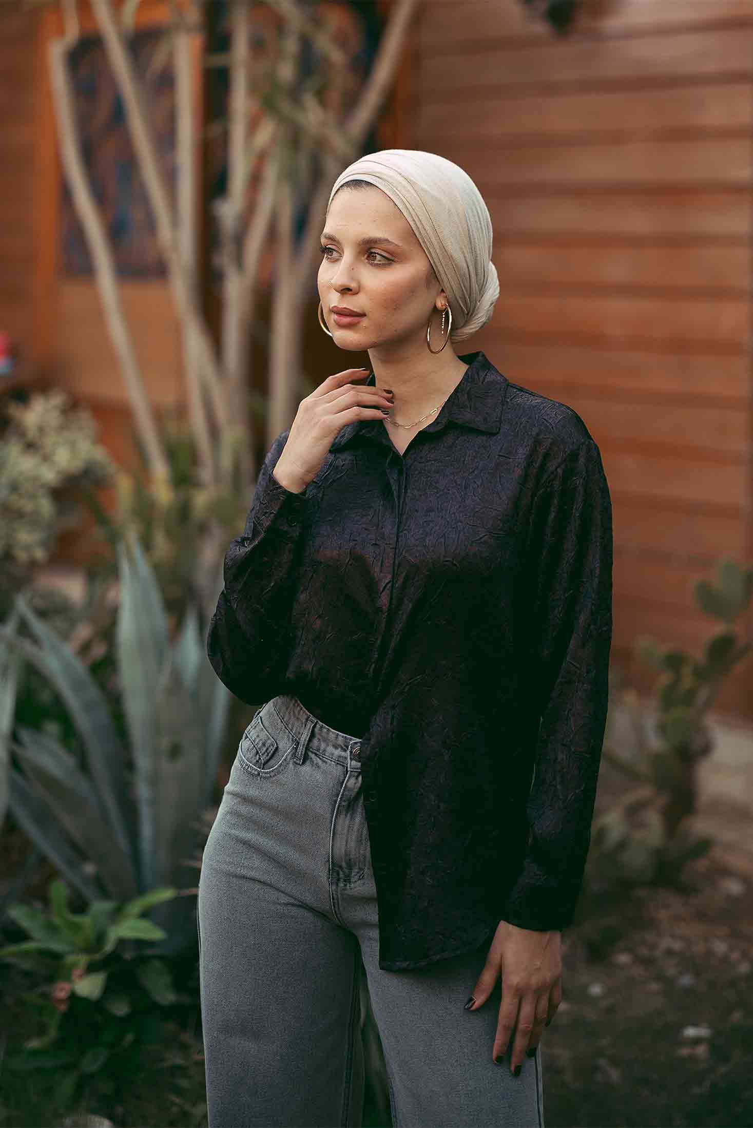 FLORAL SATIN SHIRT