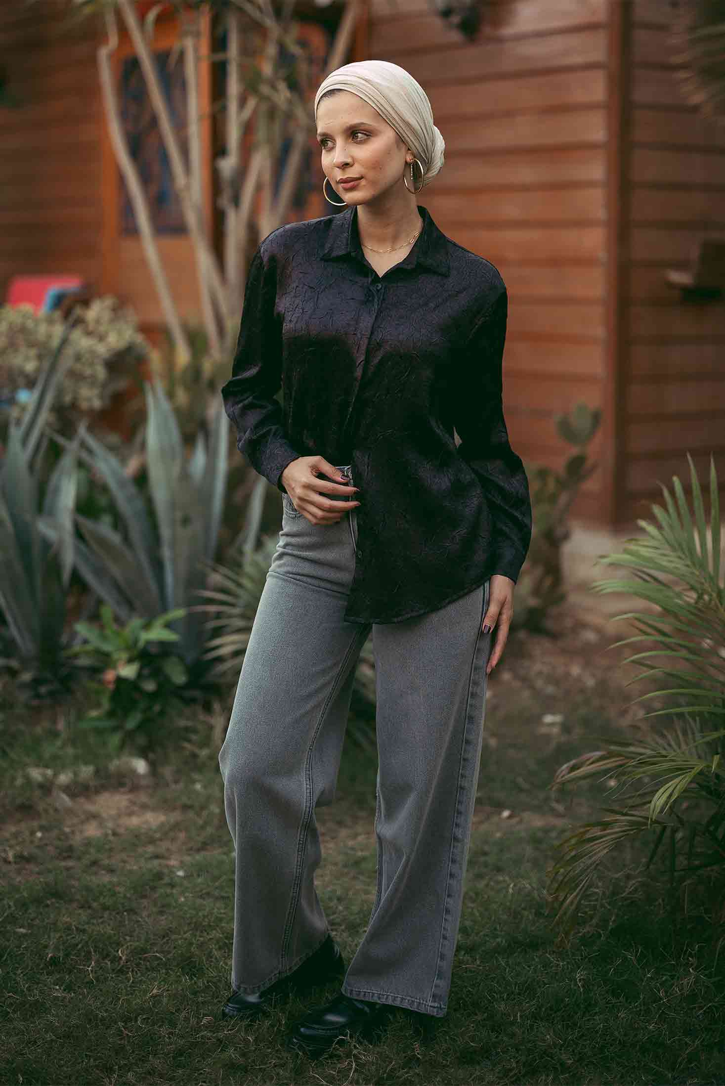 FLORAL SATIN SHIRT