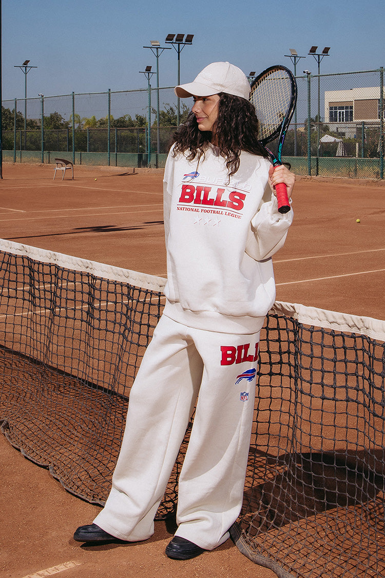 سويت شيرت واسع بطبعة “BILLS”