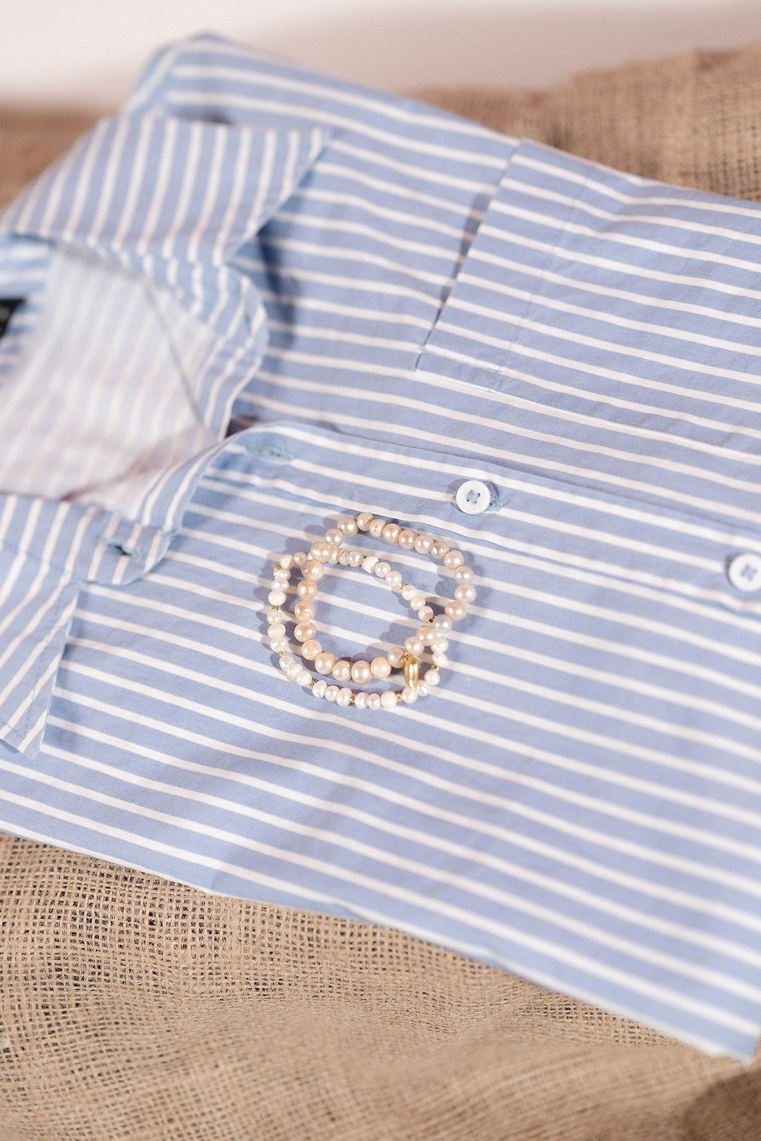 Handmade pearl crystal  stack bracelets