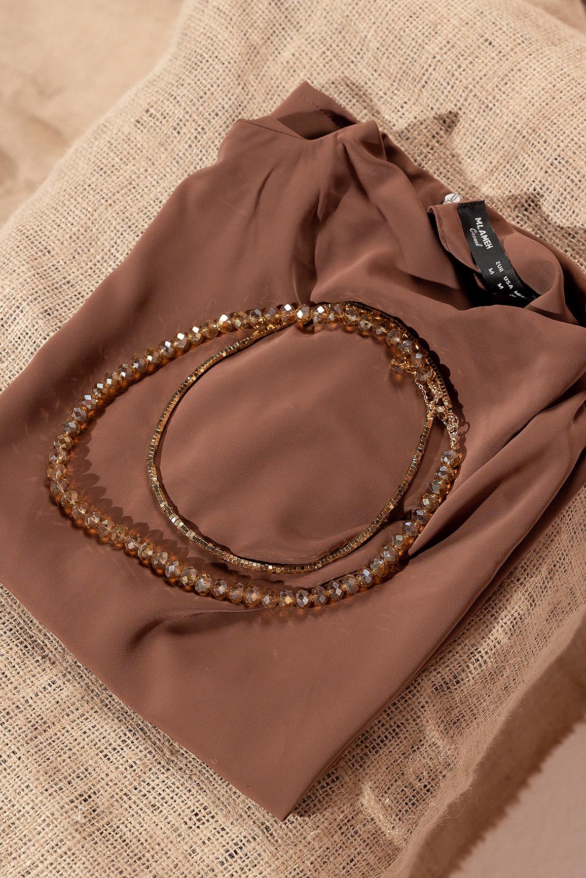 Handmade crystal layering necklace