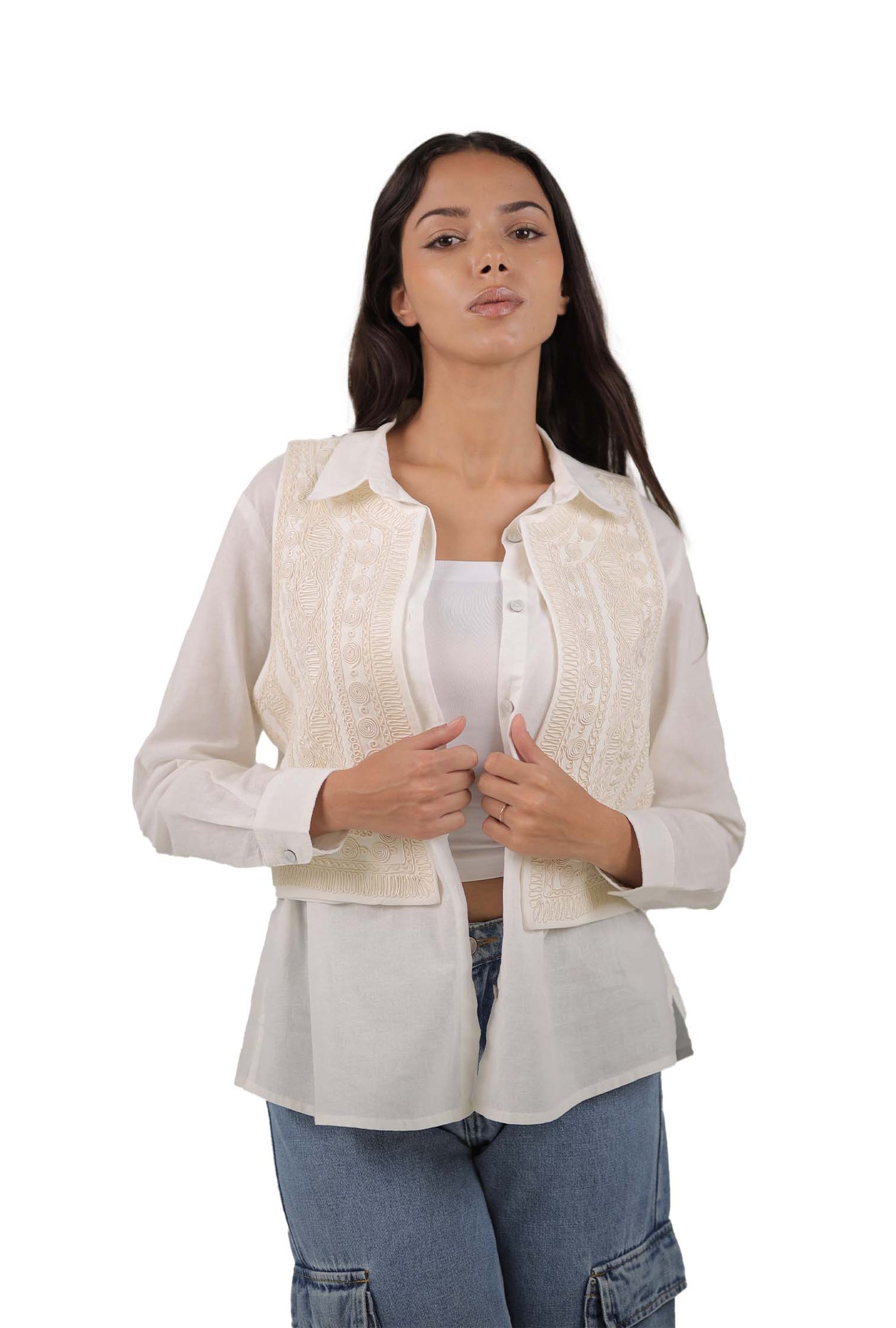 Broidery vest