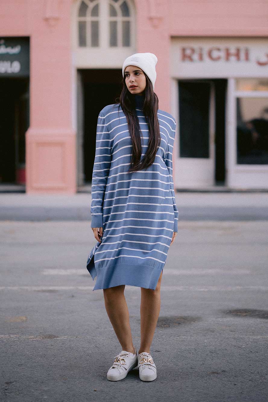 SHORT STRIPED DRESS