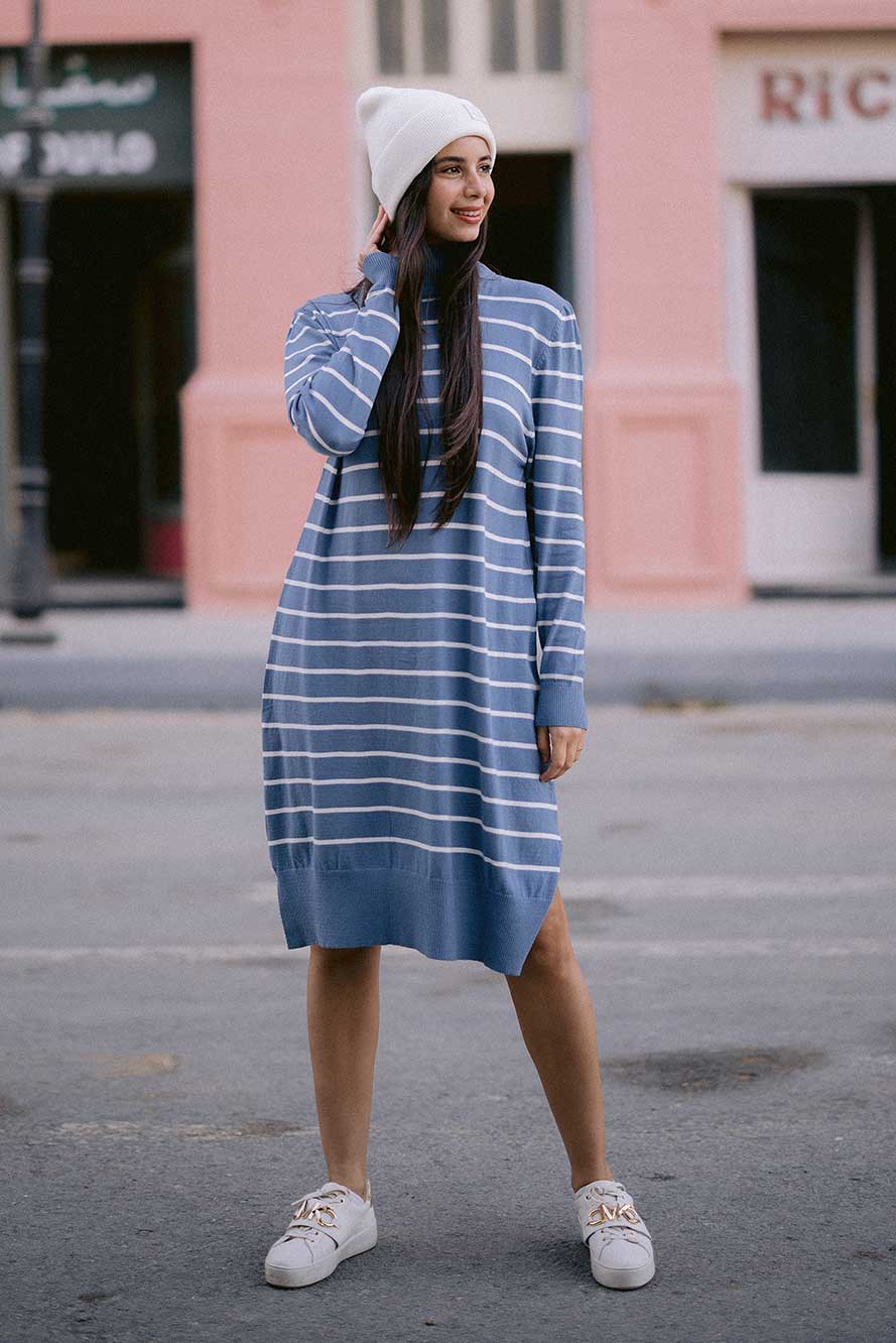 SHORT STRIPED DRESS