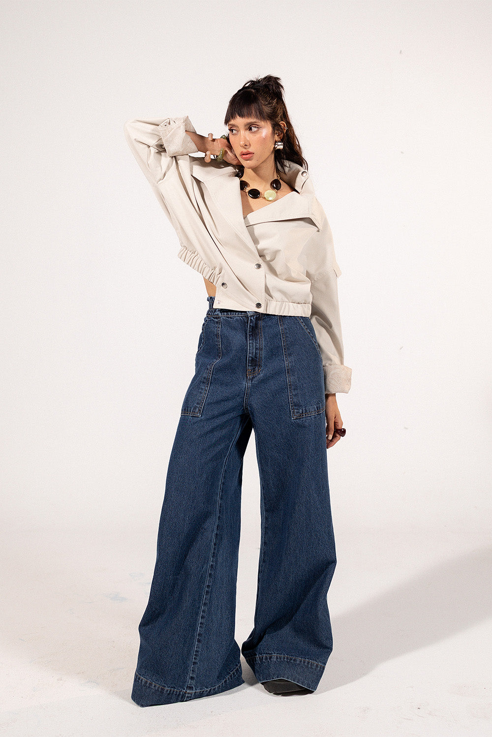 Flare Denim Pants