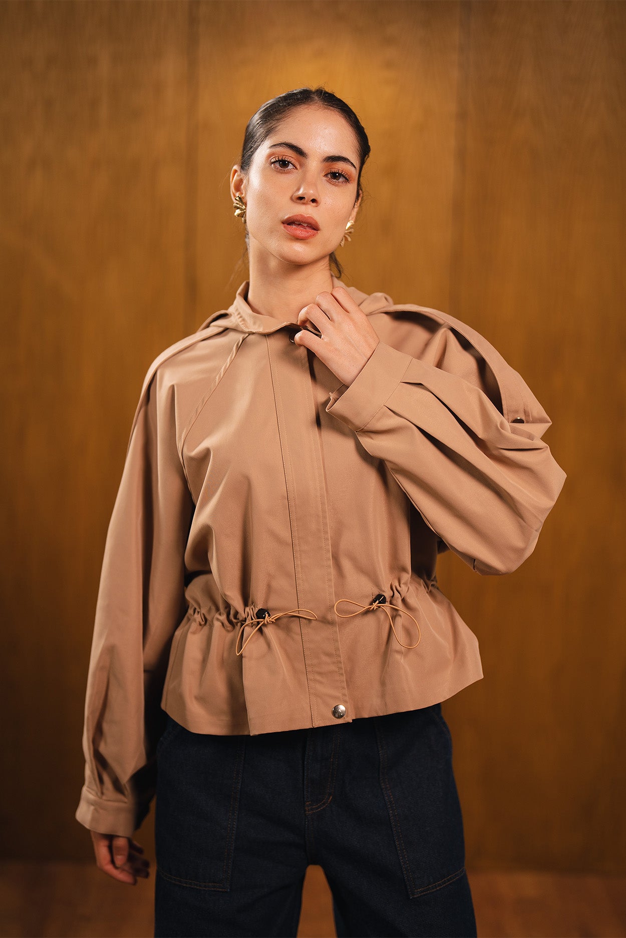 Drawstring Waist Jacket