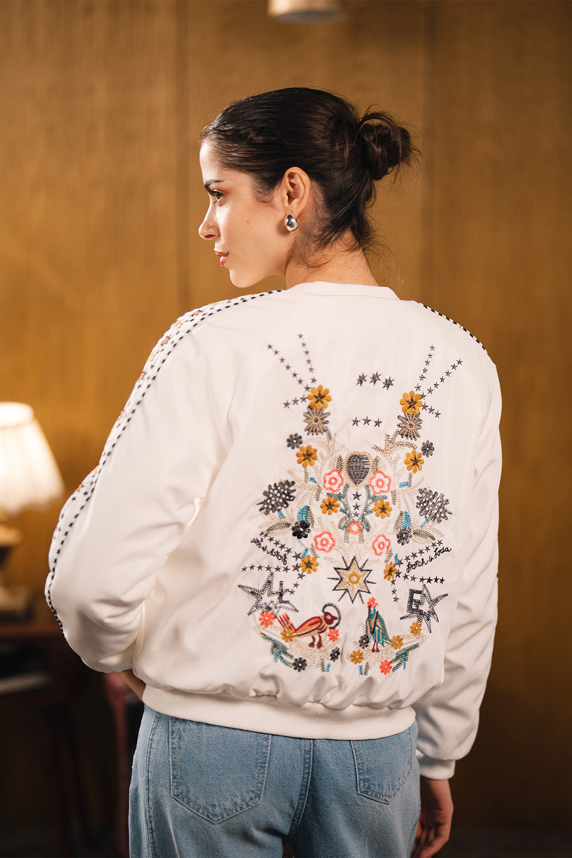 Embroidered Zip Jacket