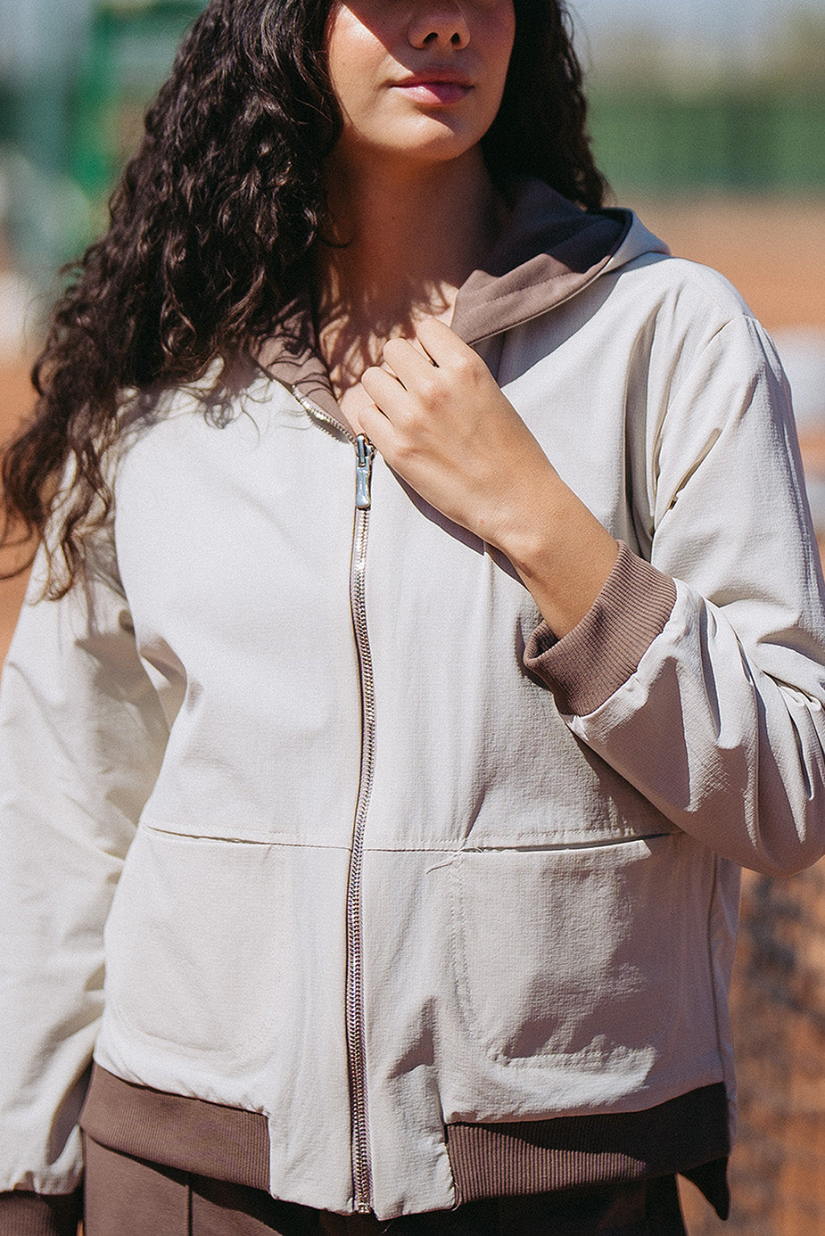 Double face Zip-Up Hoodie