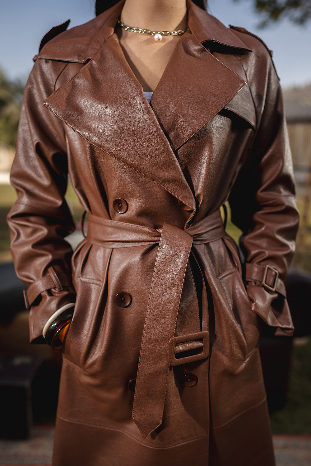 Leather Trench Coat