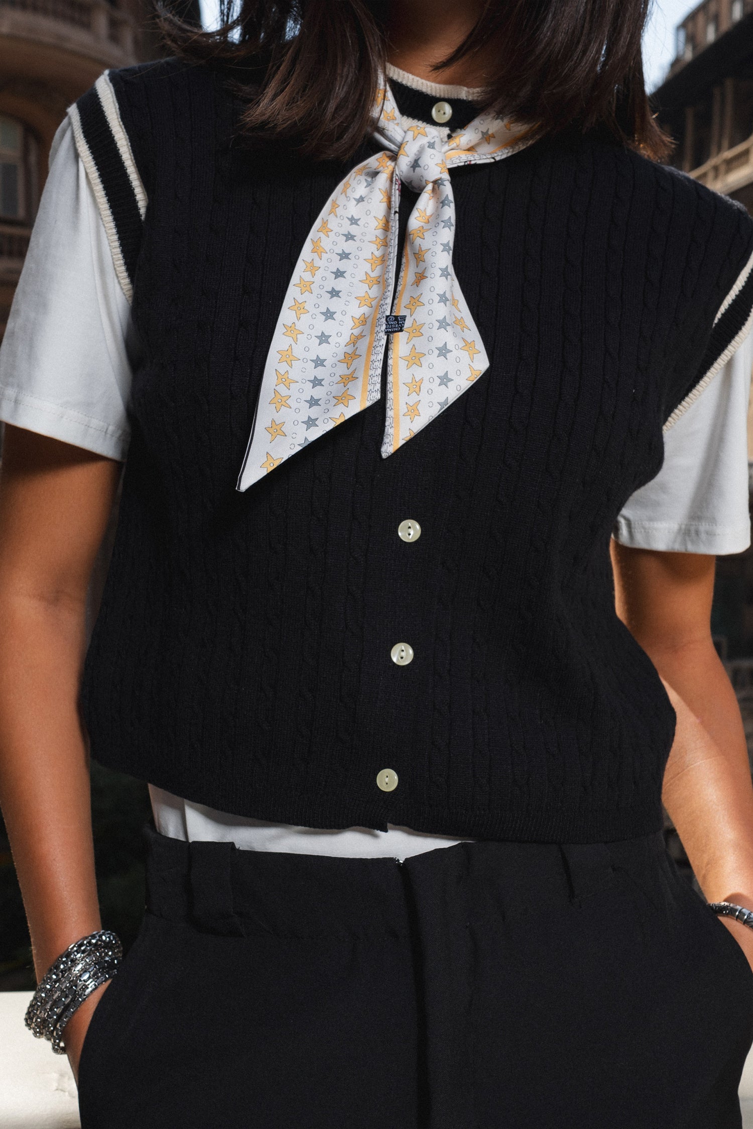 Cable-Knit Vest