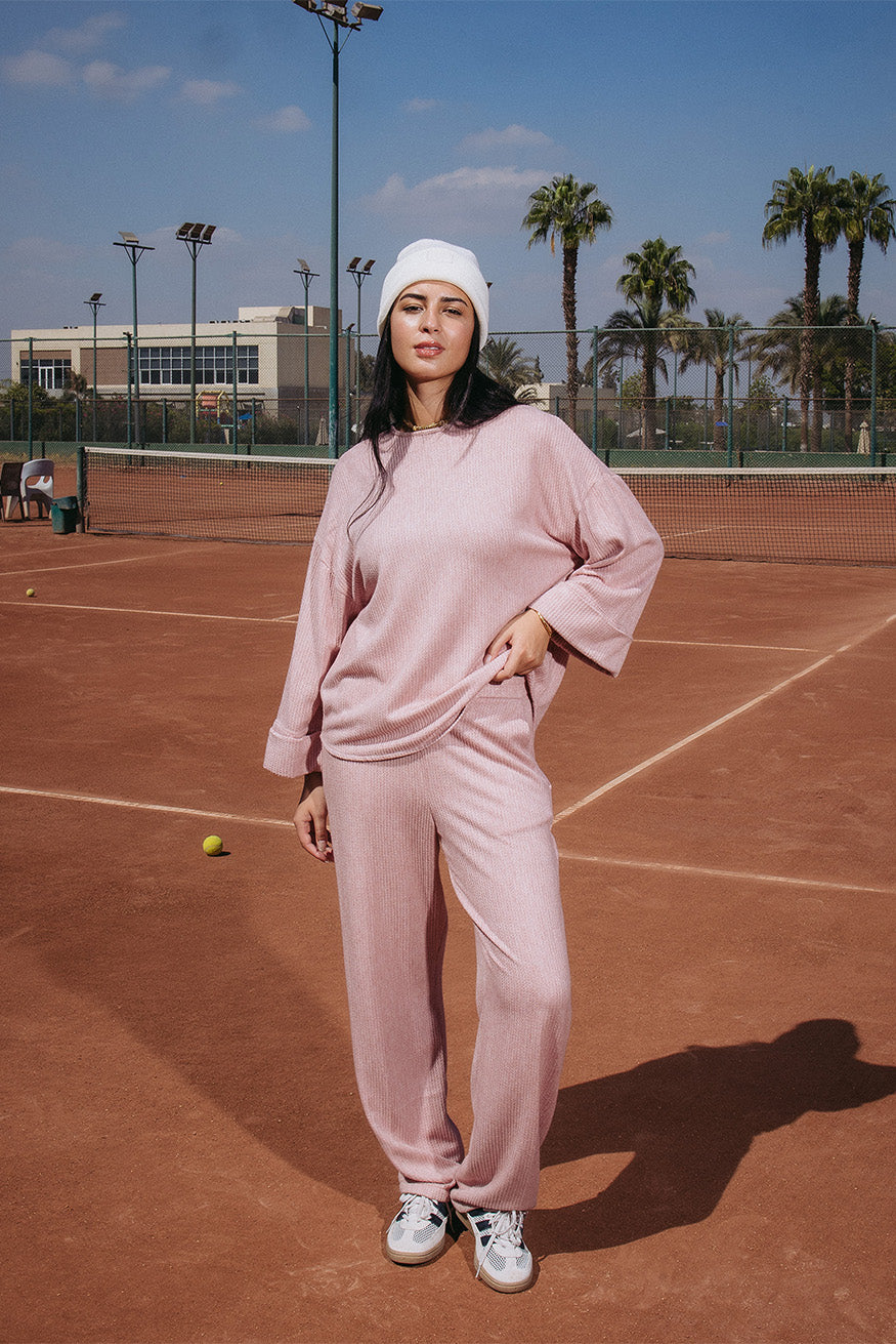 Ribbed Knit Lounge Pants