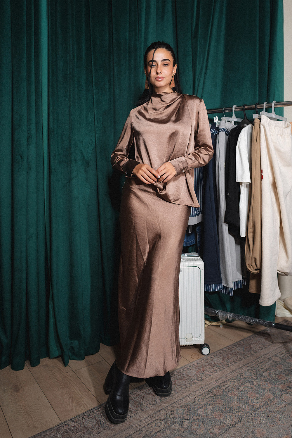 Satin Maxi Skirt