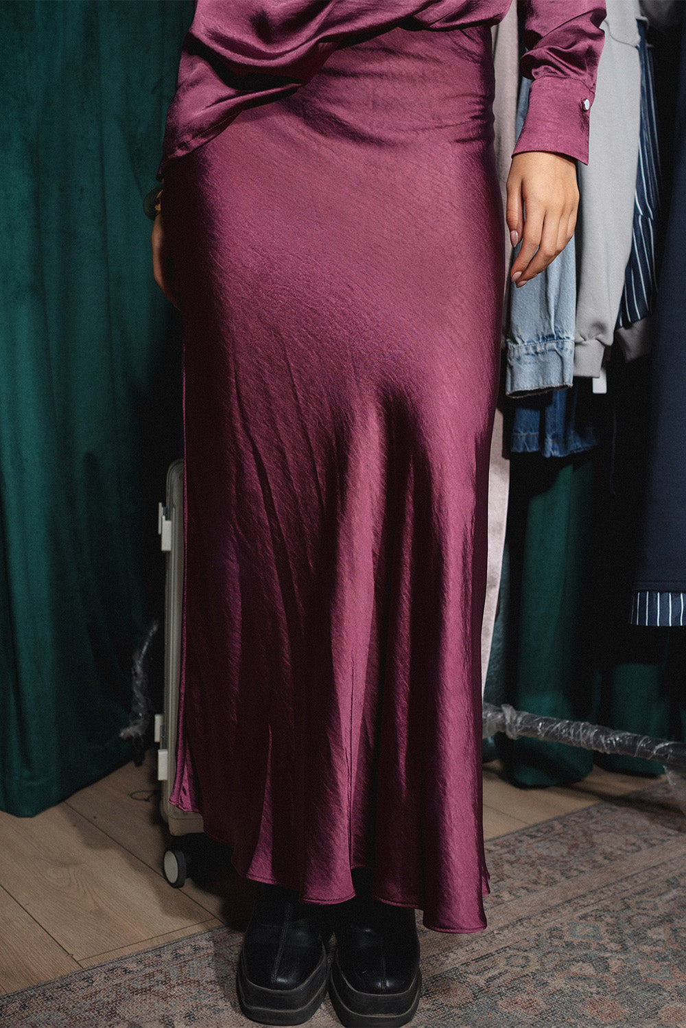 Satin Maxi Skirt