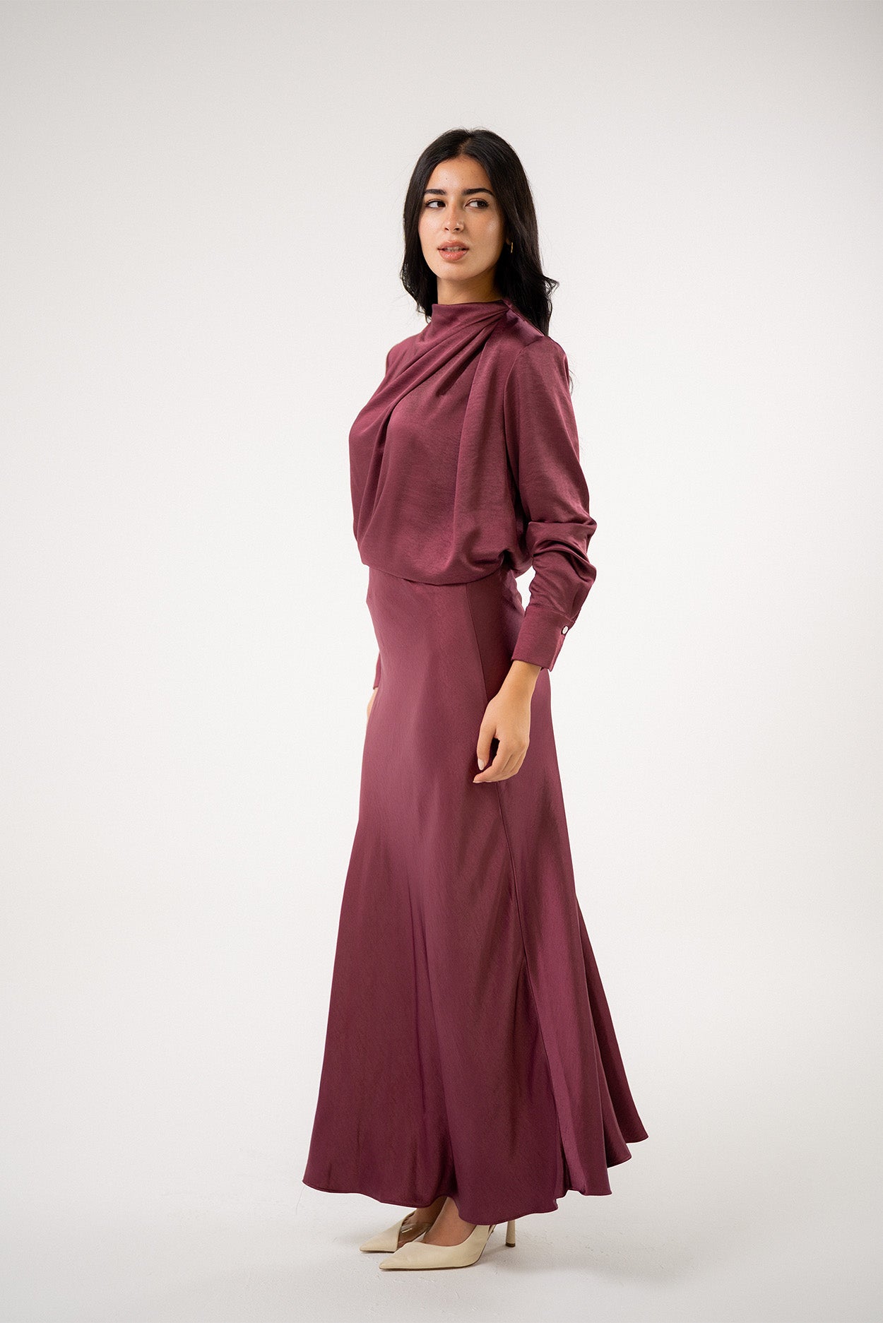 Satin Maxi Skirt