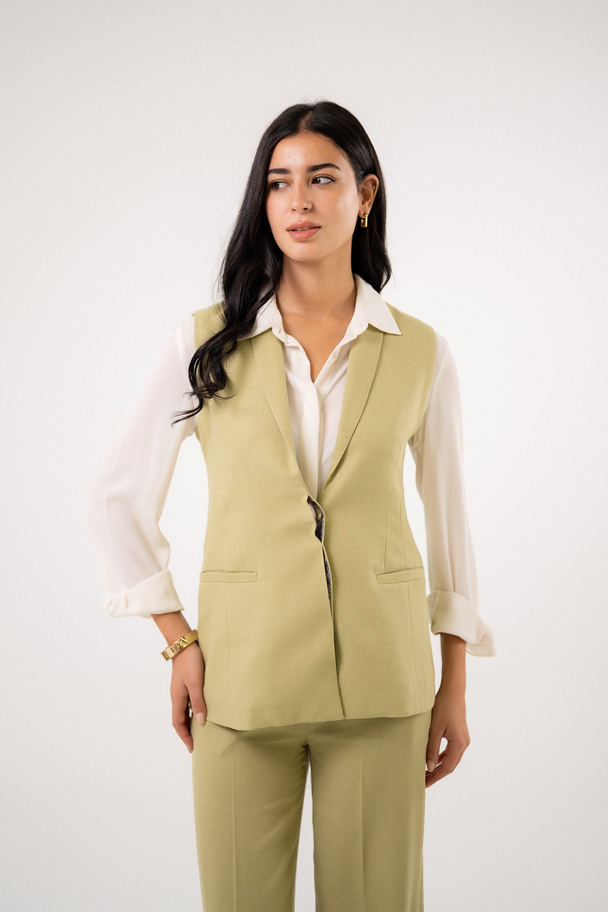 Sleeveless Tailored Vest