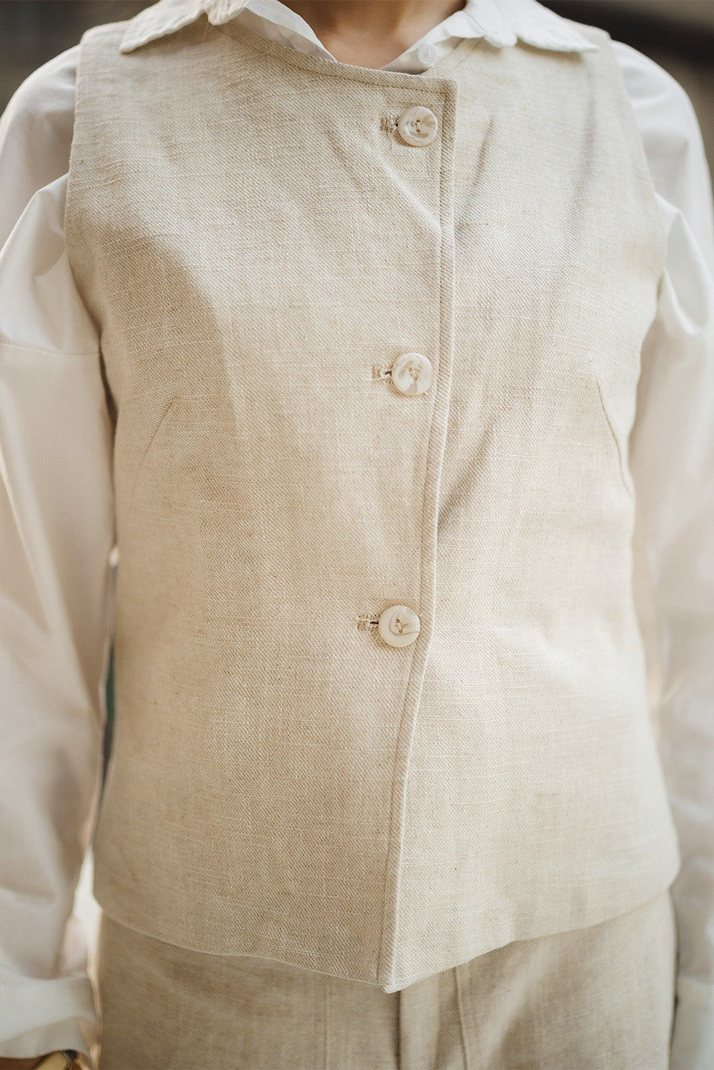Sleeveless Tailored Vest