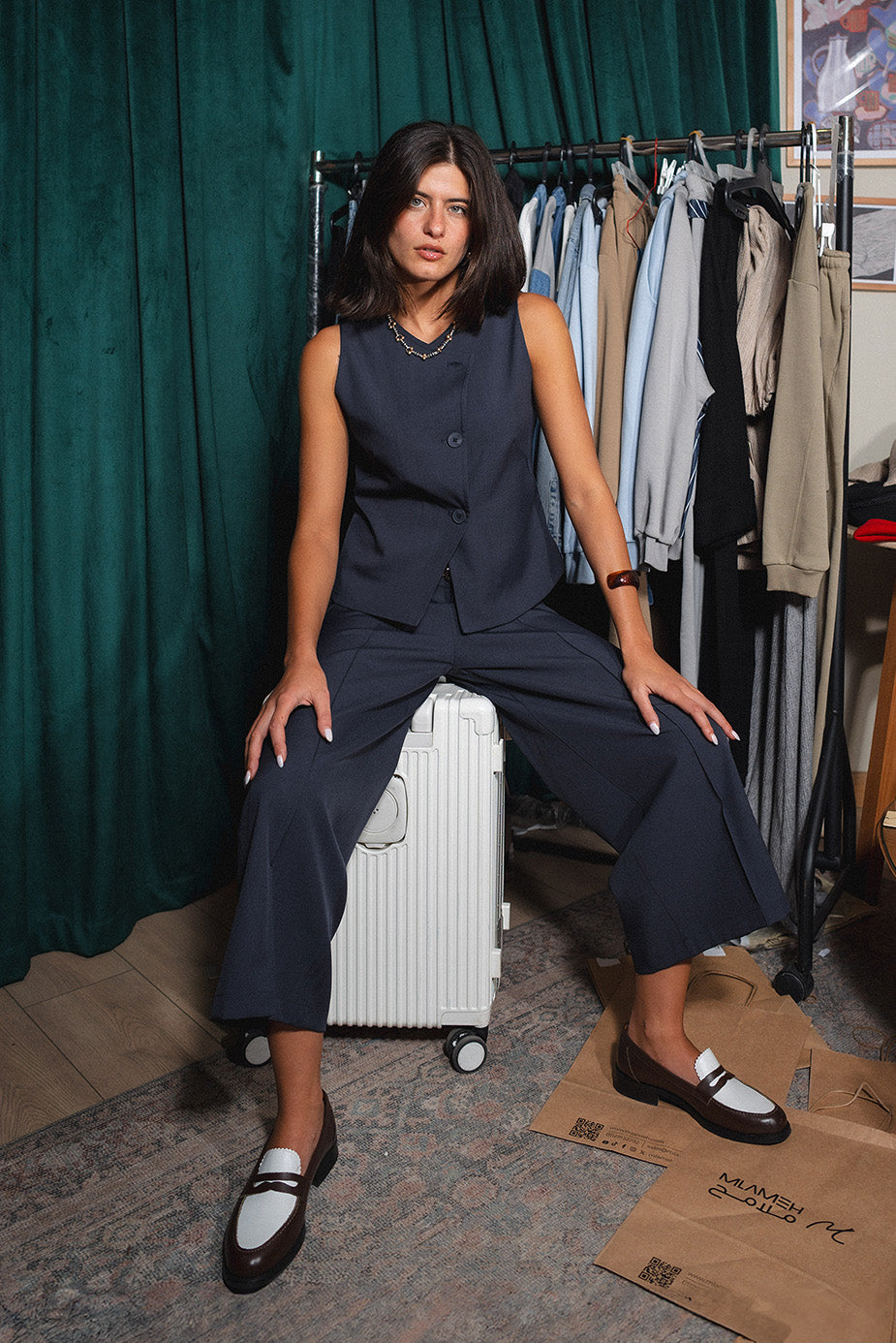 Straight fit pants