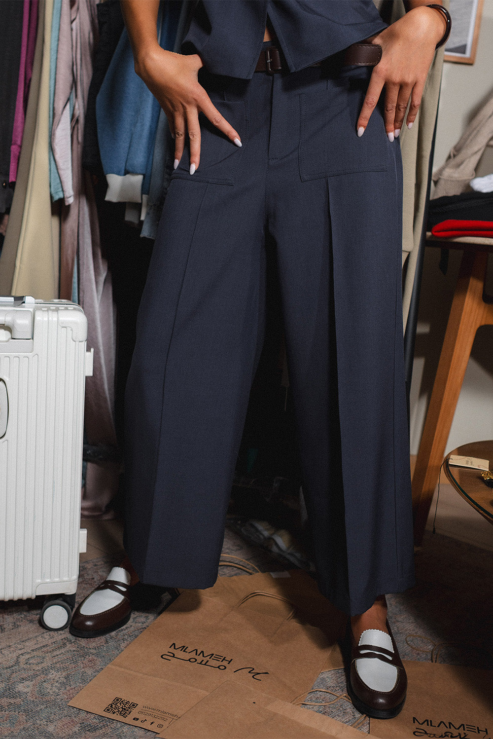 Straight fit pants