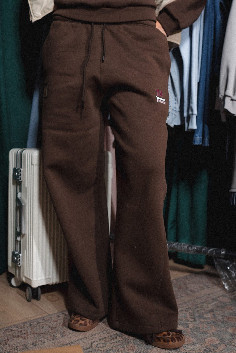 Wide Leg Fleece Sweatpants