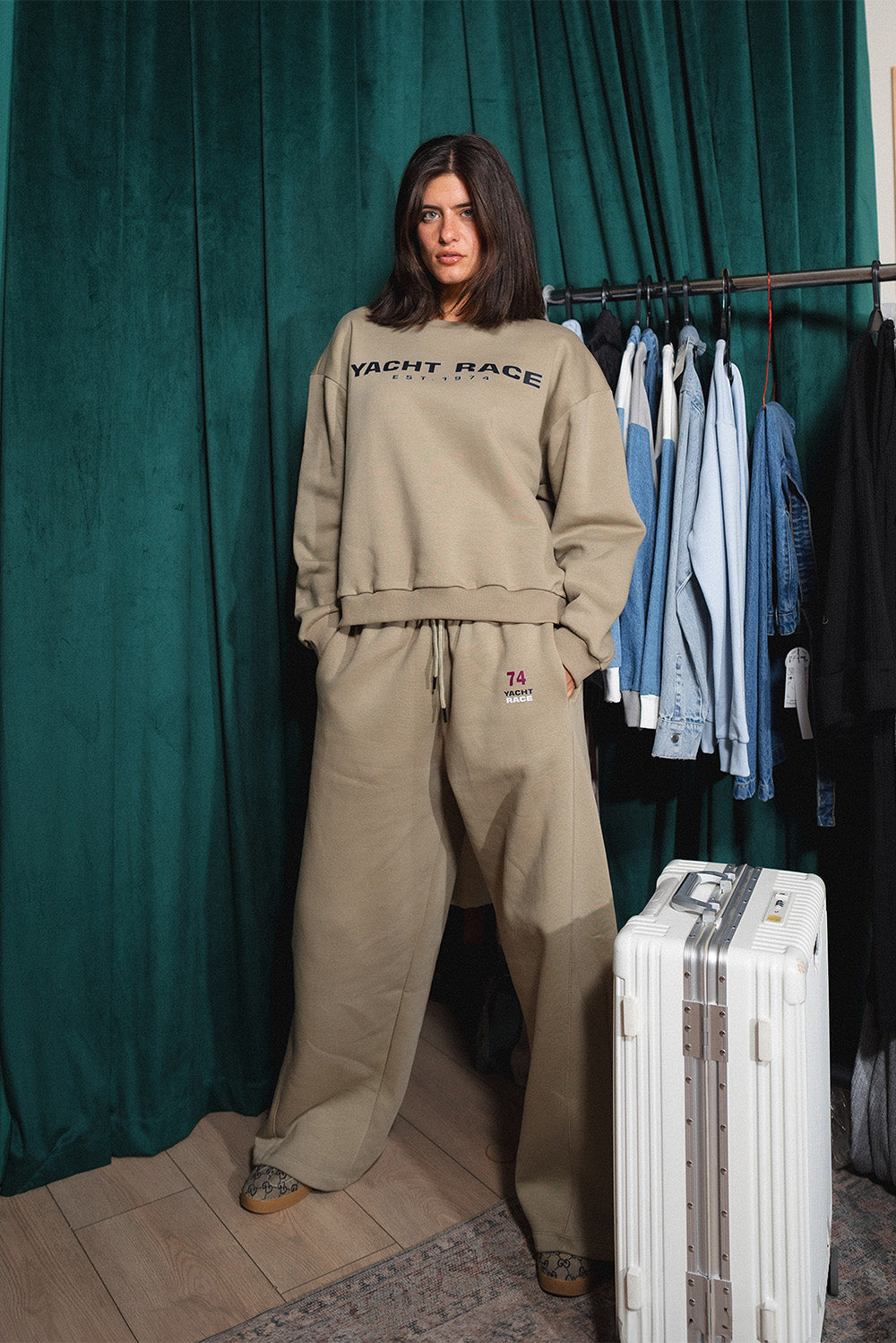 Wide Leg Fleece Sweatpants