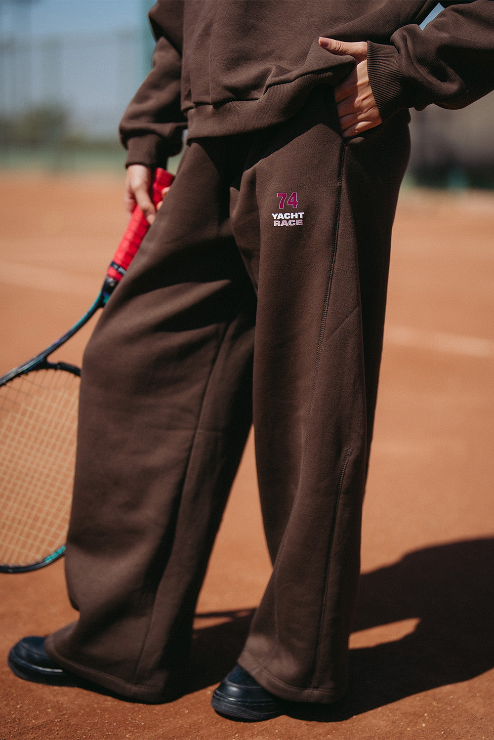 Wide Leg Fleece Sweatpants