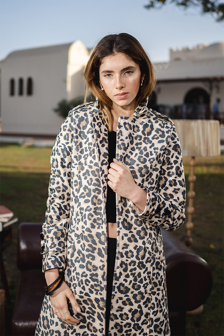 Leopard Print Long Coat