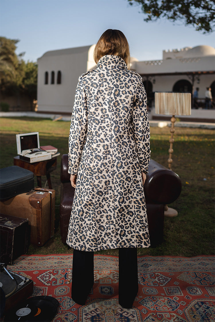 Leopard Print Long Coat