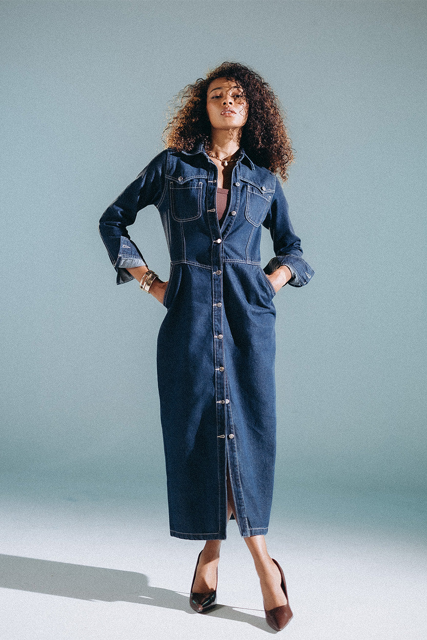 Denim Maxi Dress