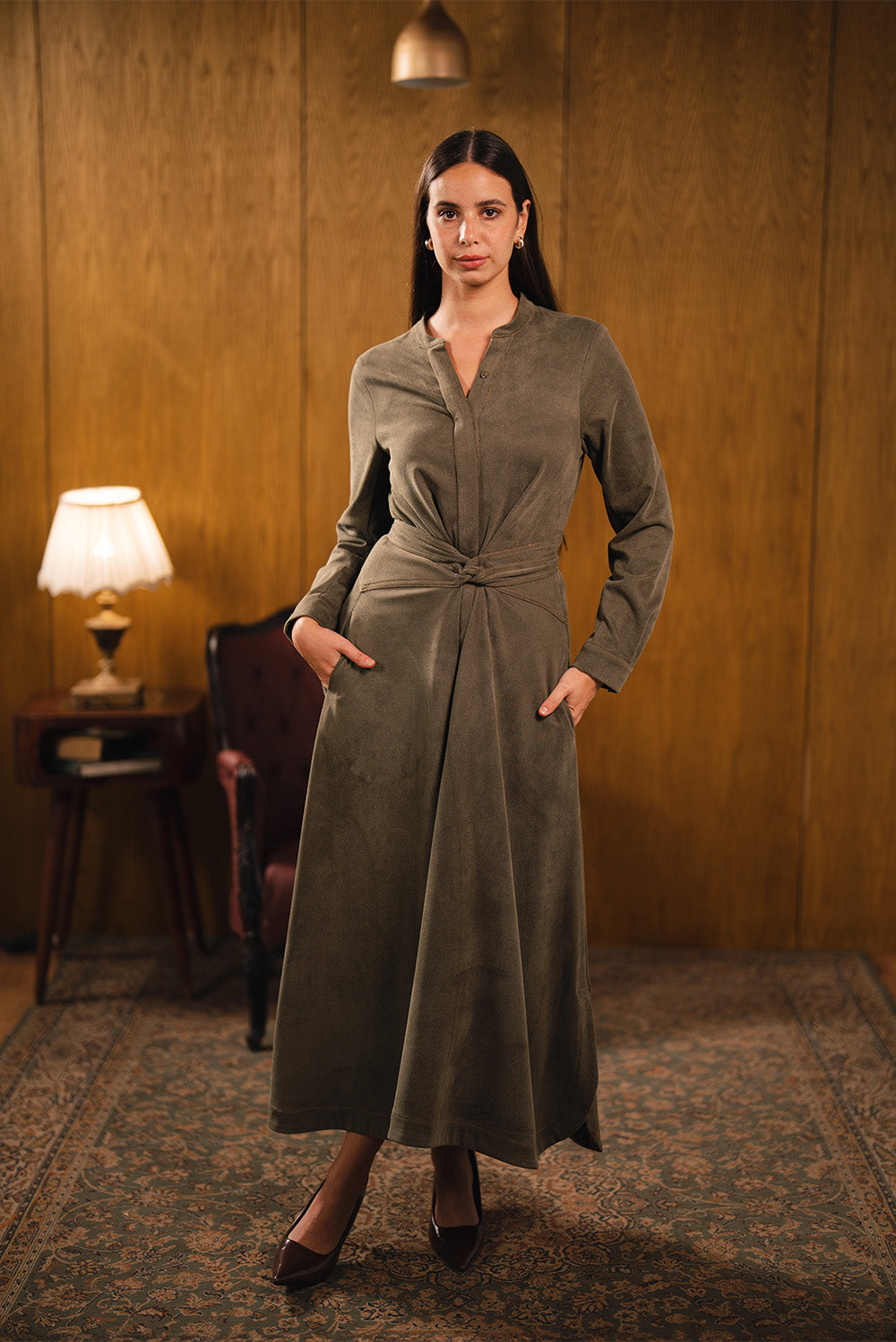 Knot-Front Maxi Dress