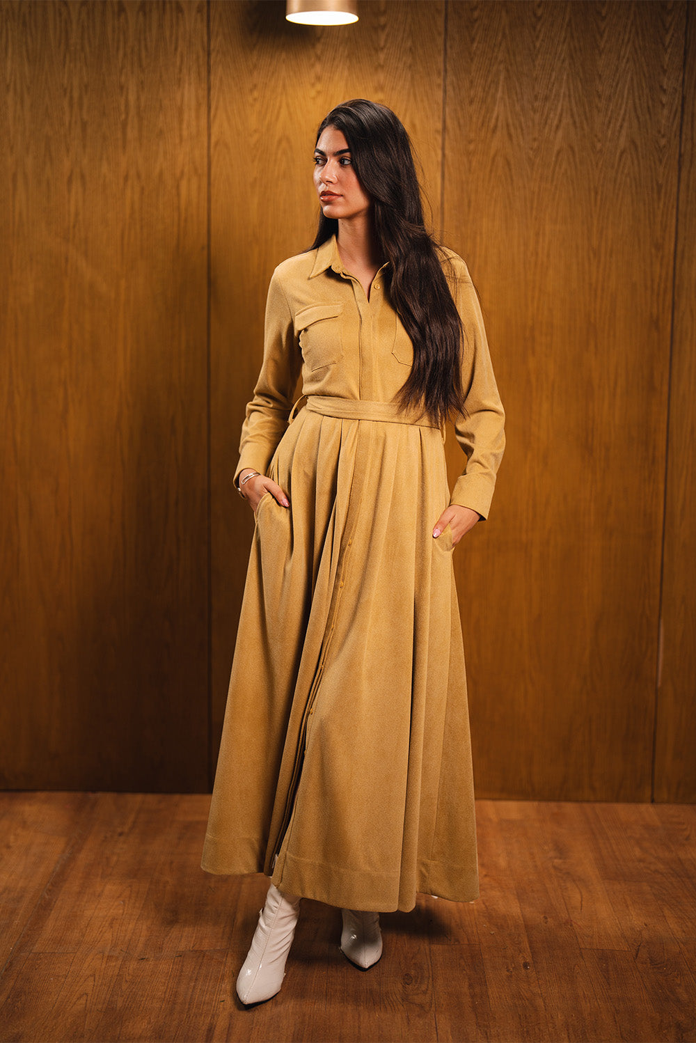 Suede Maxi Dress