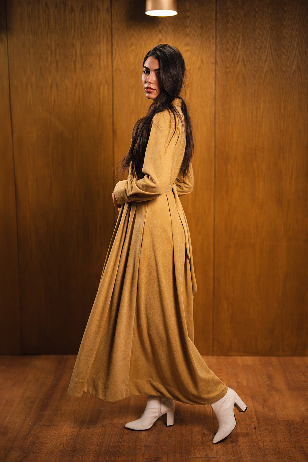 Suede Maxi Dress