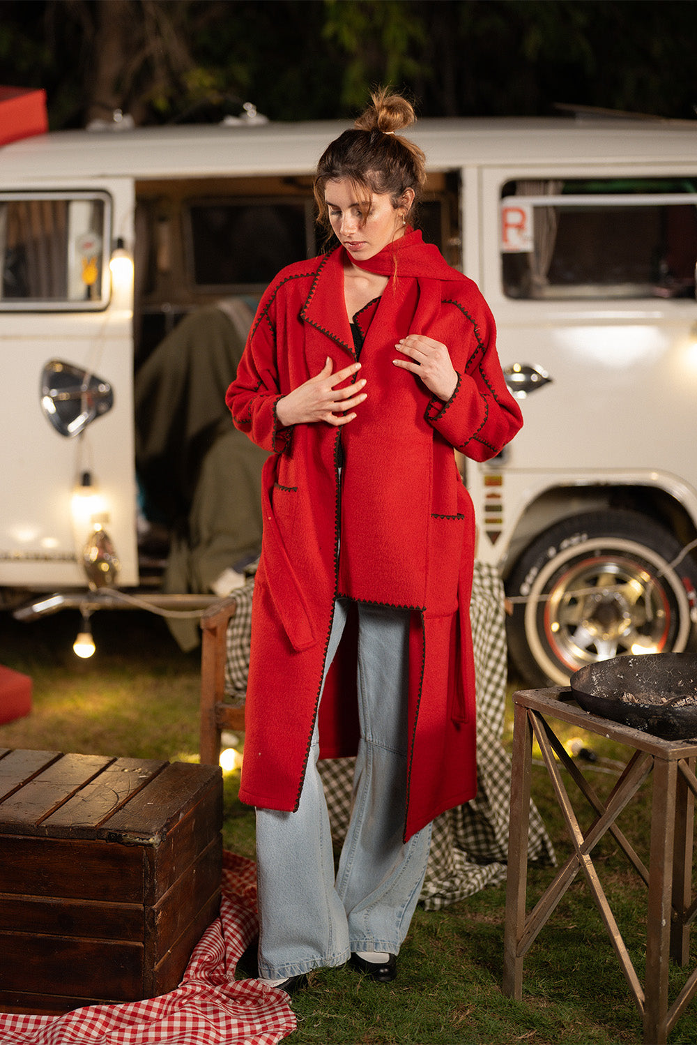 Red Oversized Coat