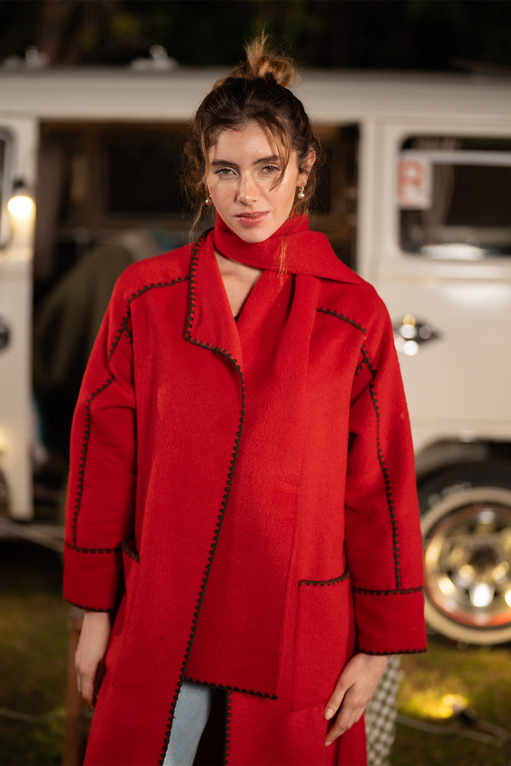 Red Oversized Coat
