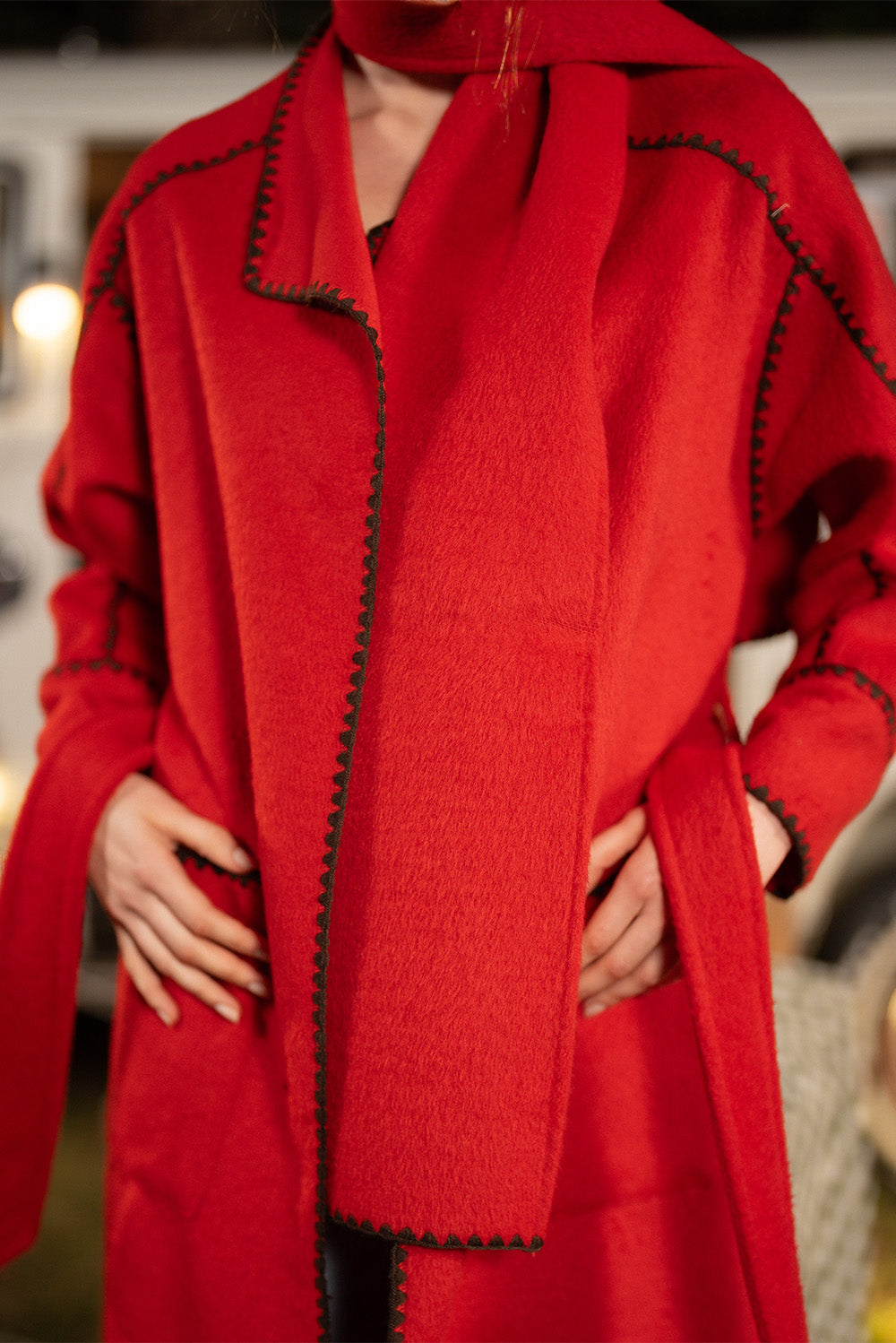 Red Oversized Coat