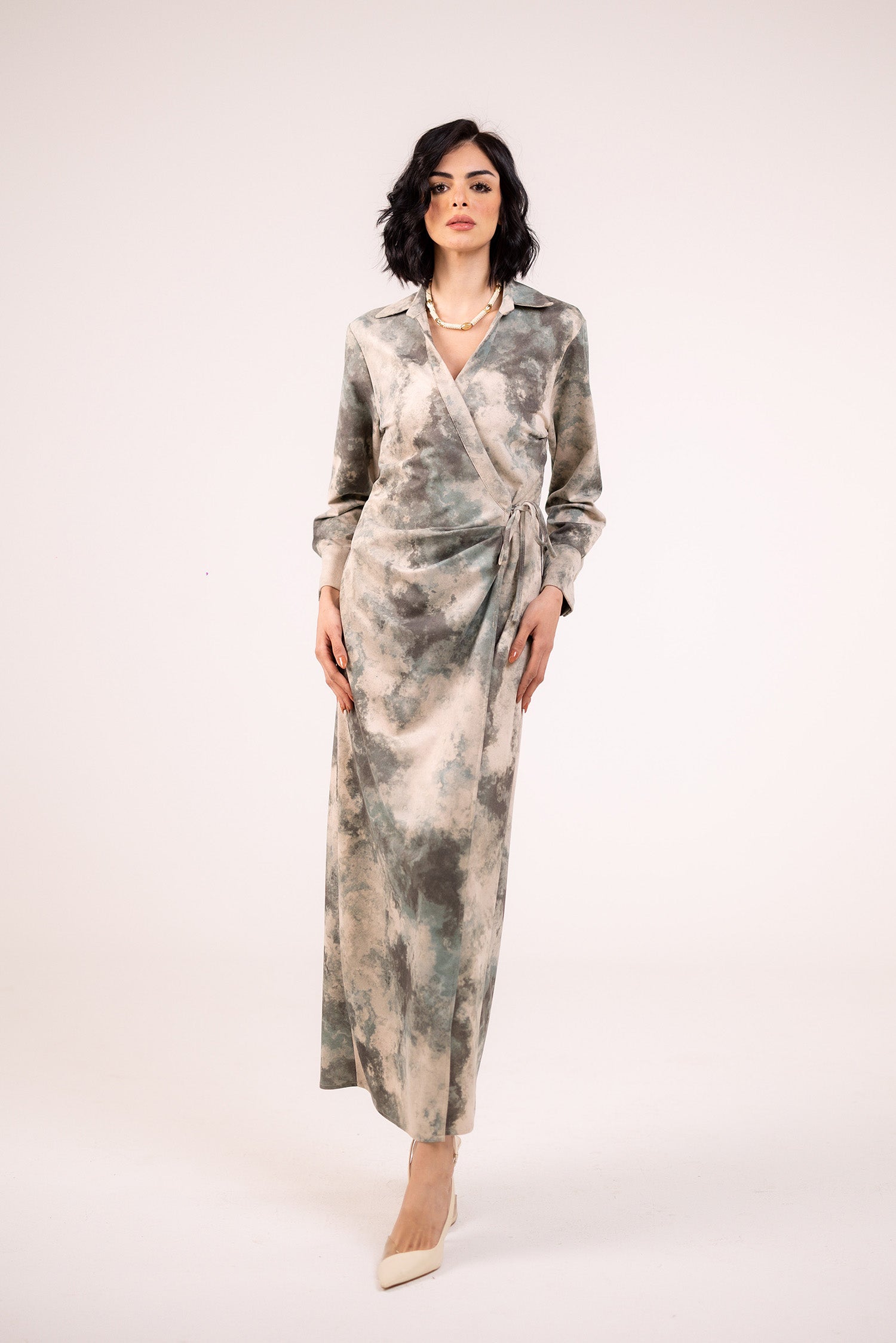 Suede Wrap Dress – Mlameh Fashion