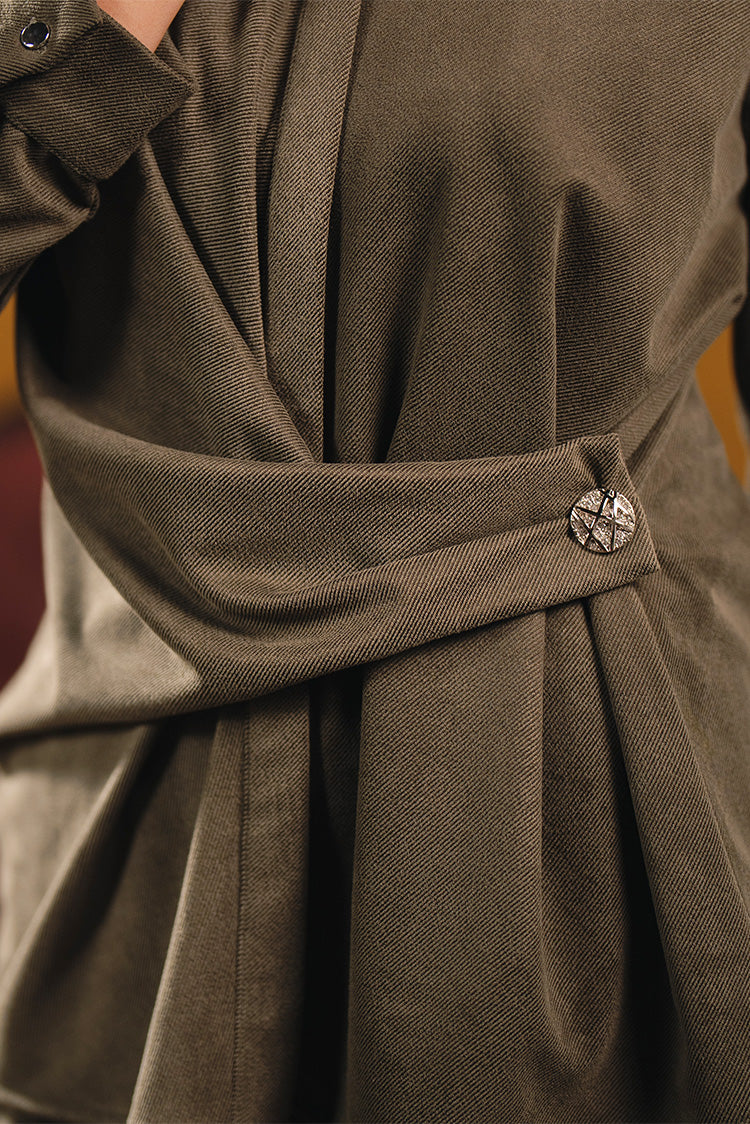 Drape-Wrap Tunic Top