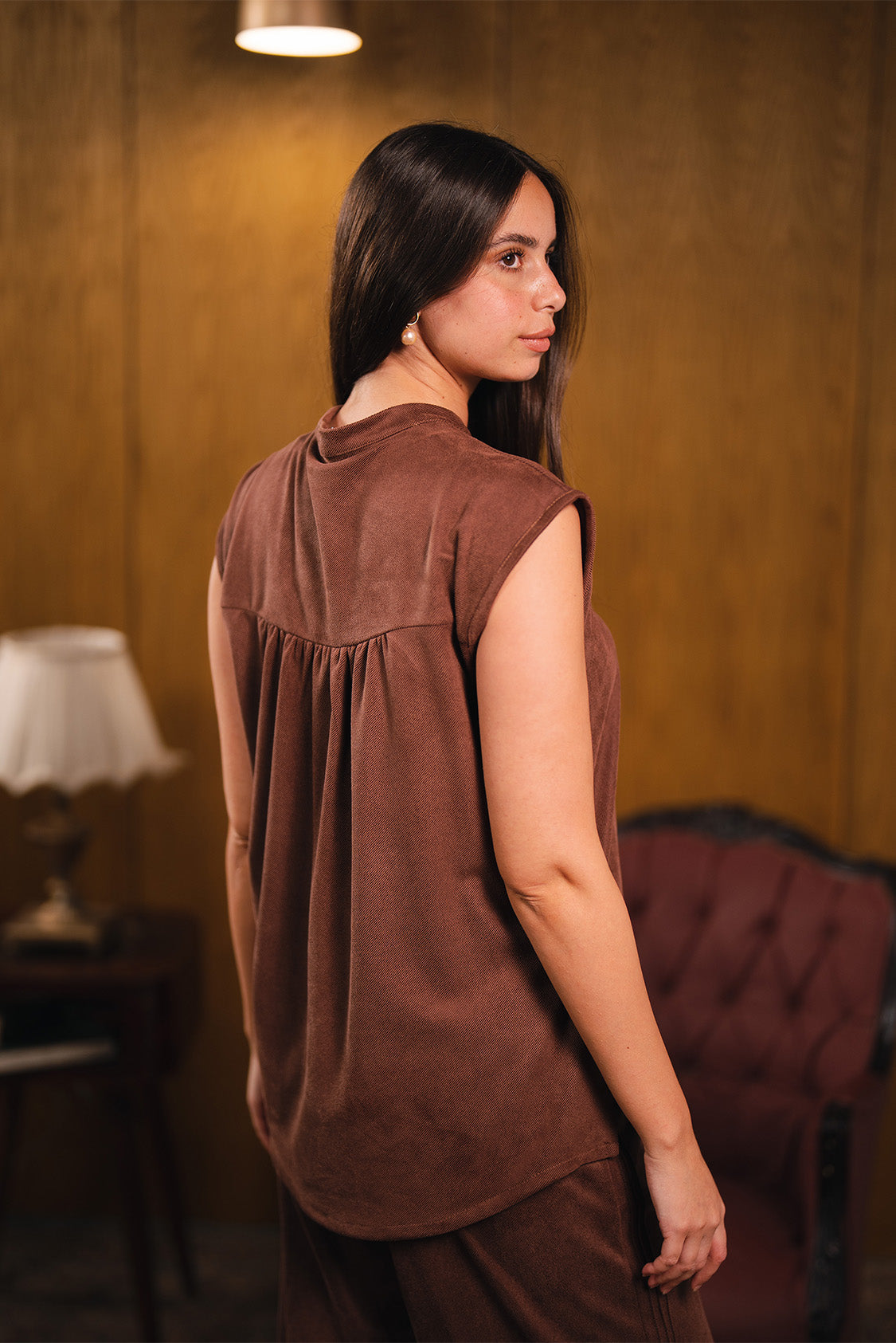 Sleeveless V-Neck Top