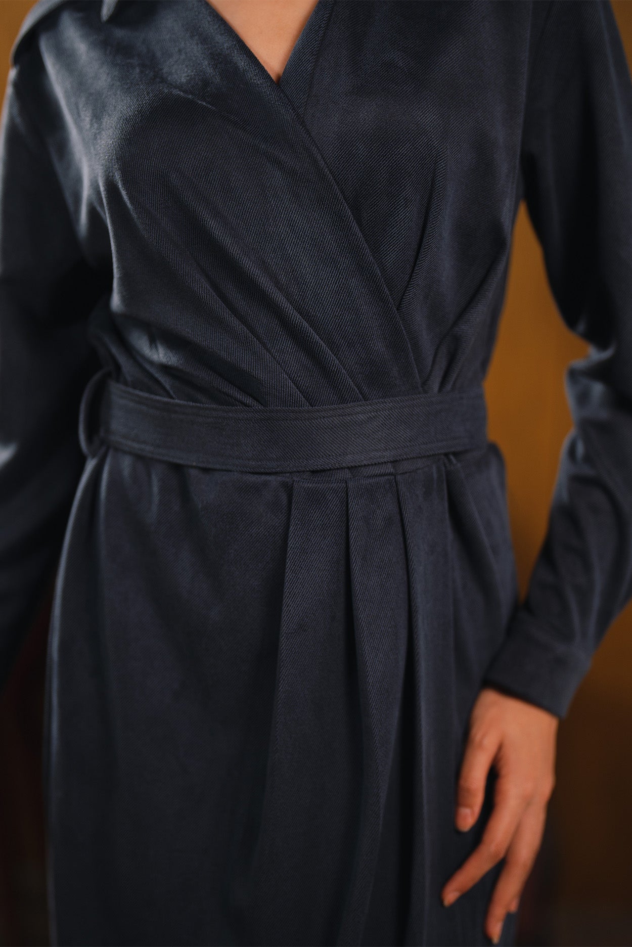 Wrap Style Long Dress