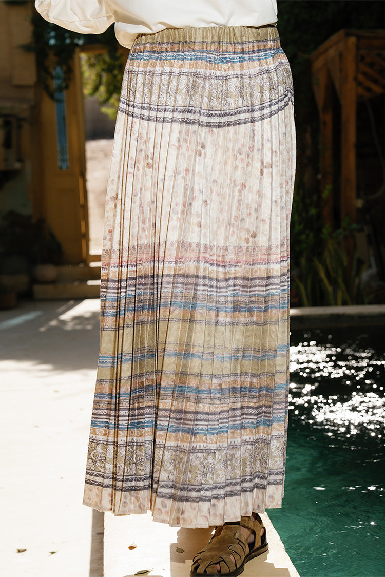 Pleated Midi Skirt