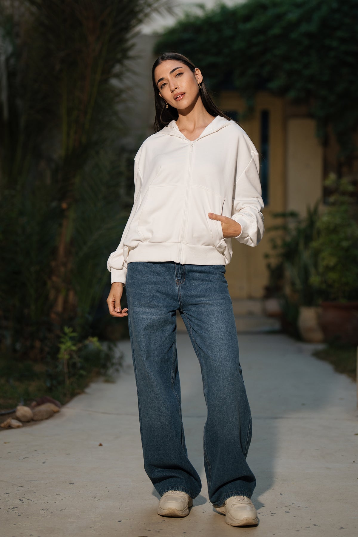 Straight Leg Denim Pants