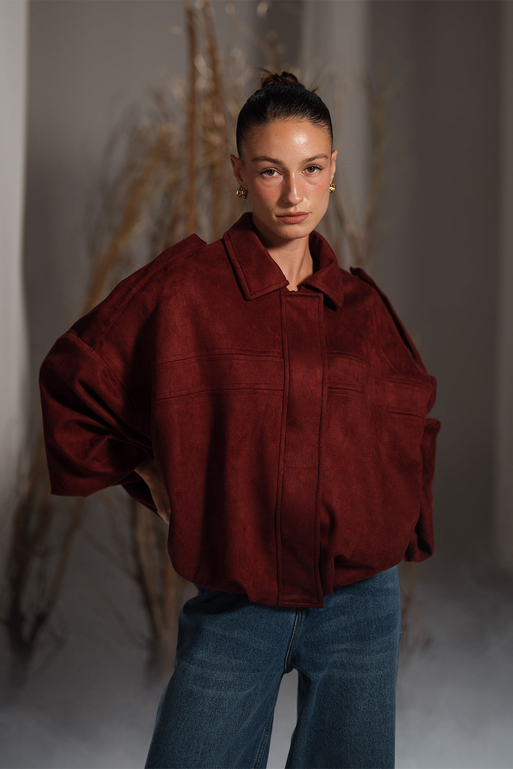 Oversized Suede Jacket