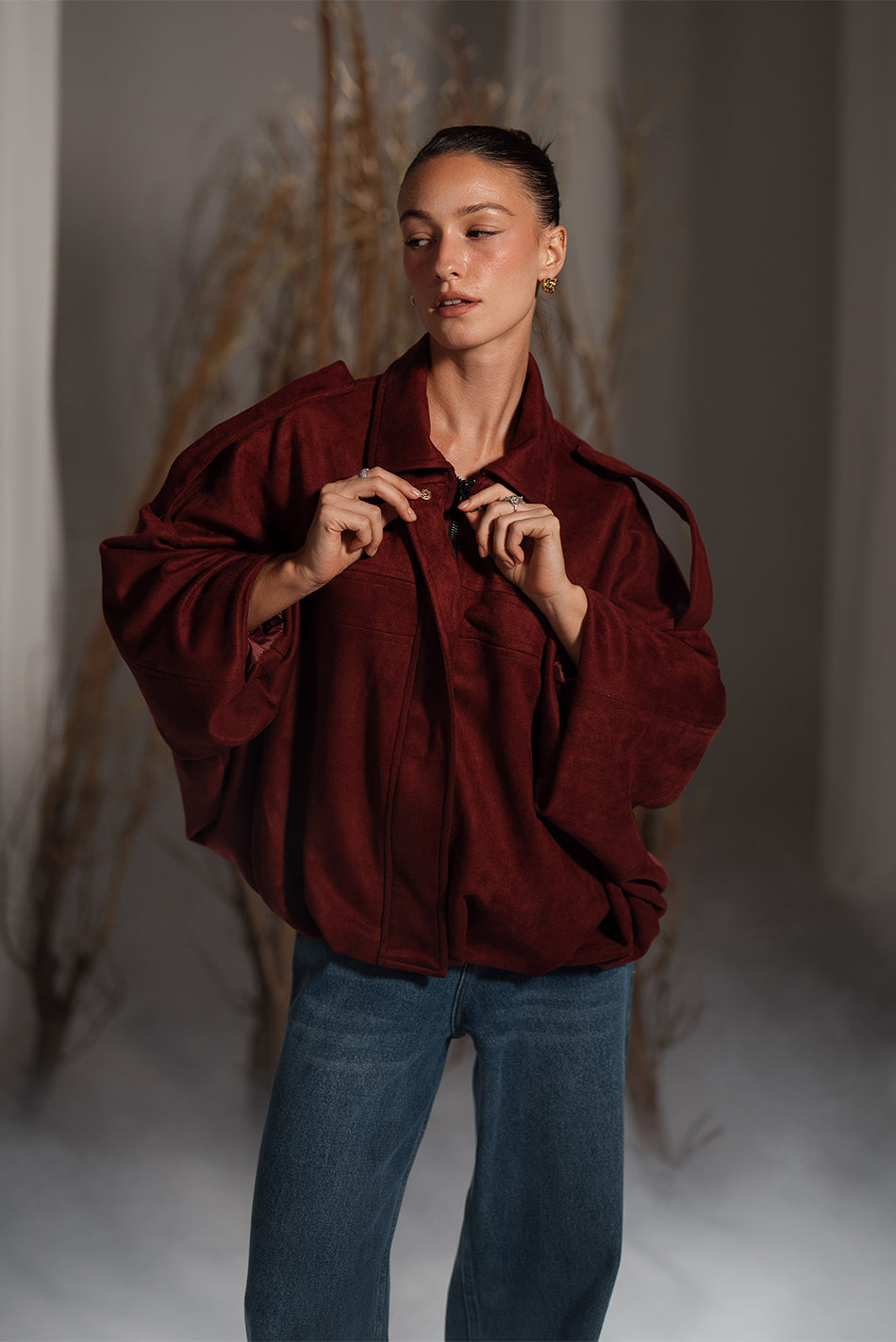 Oversized Suede Jacket