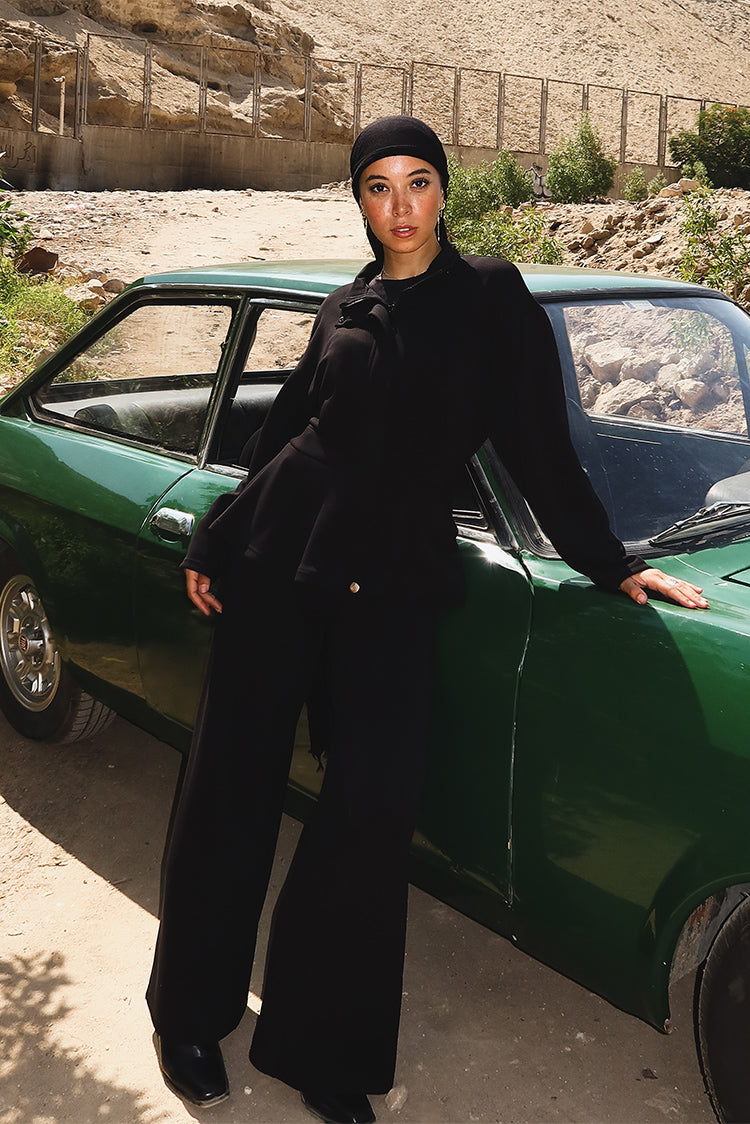 Wide-Leg Trousers: