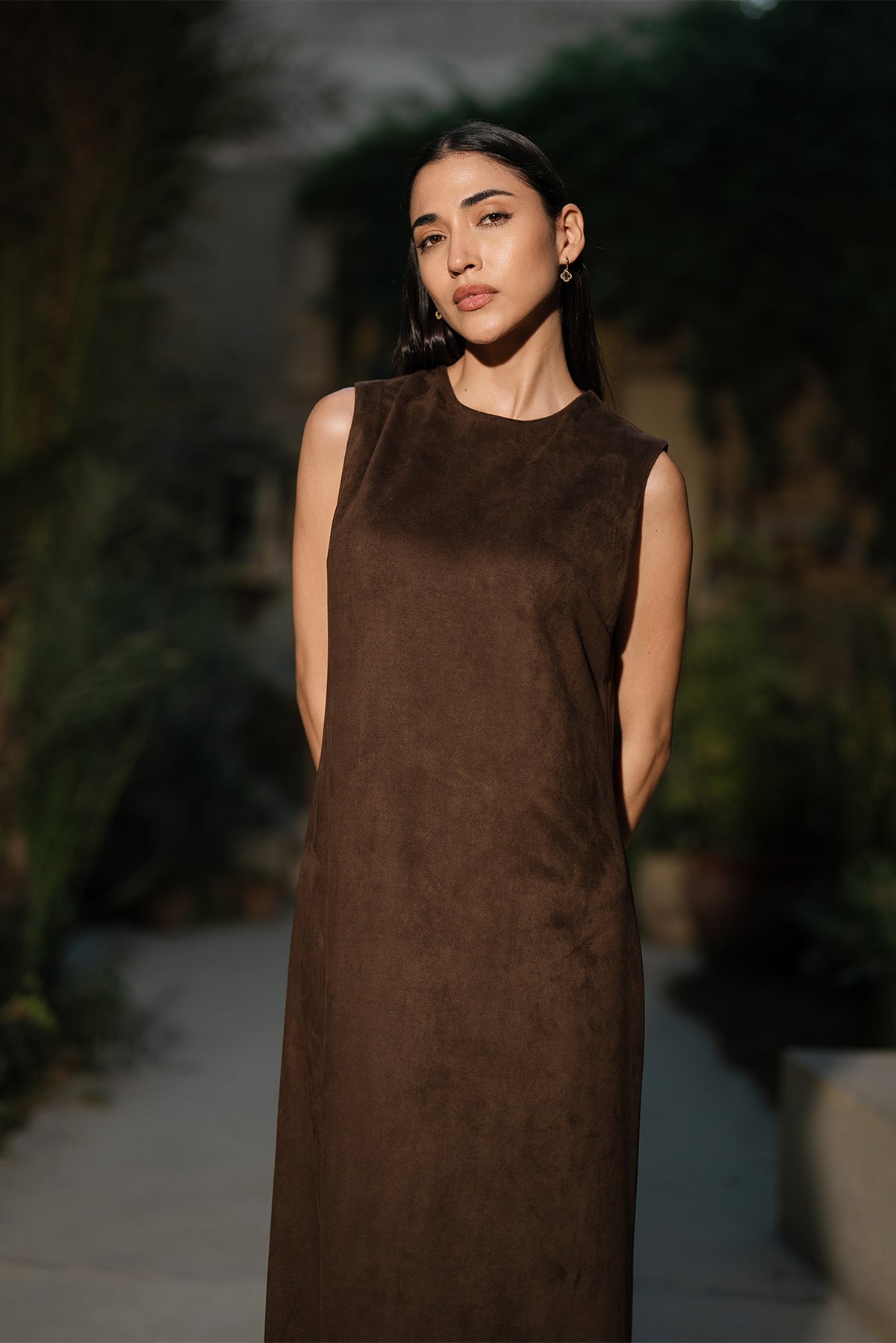Suede Maxi Dress