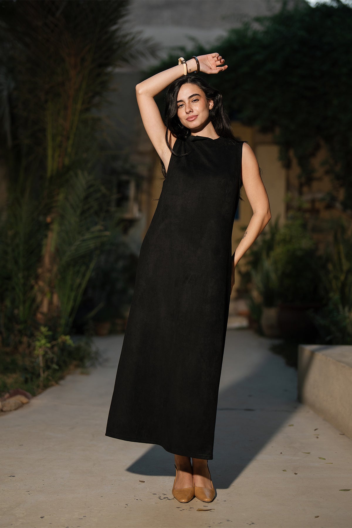 Suede Maxi Dress