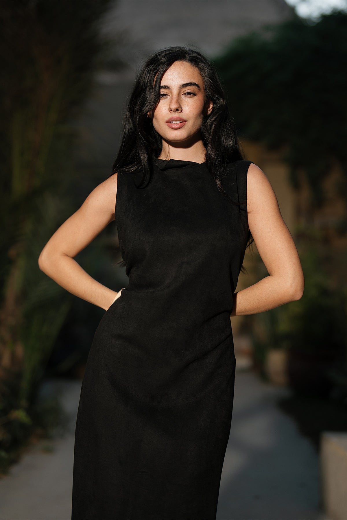 Suede Maxi Dress