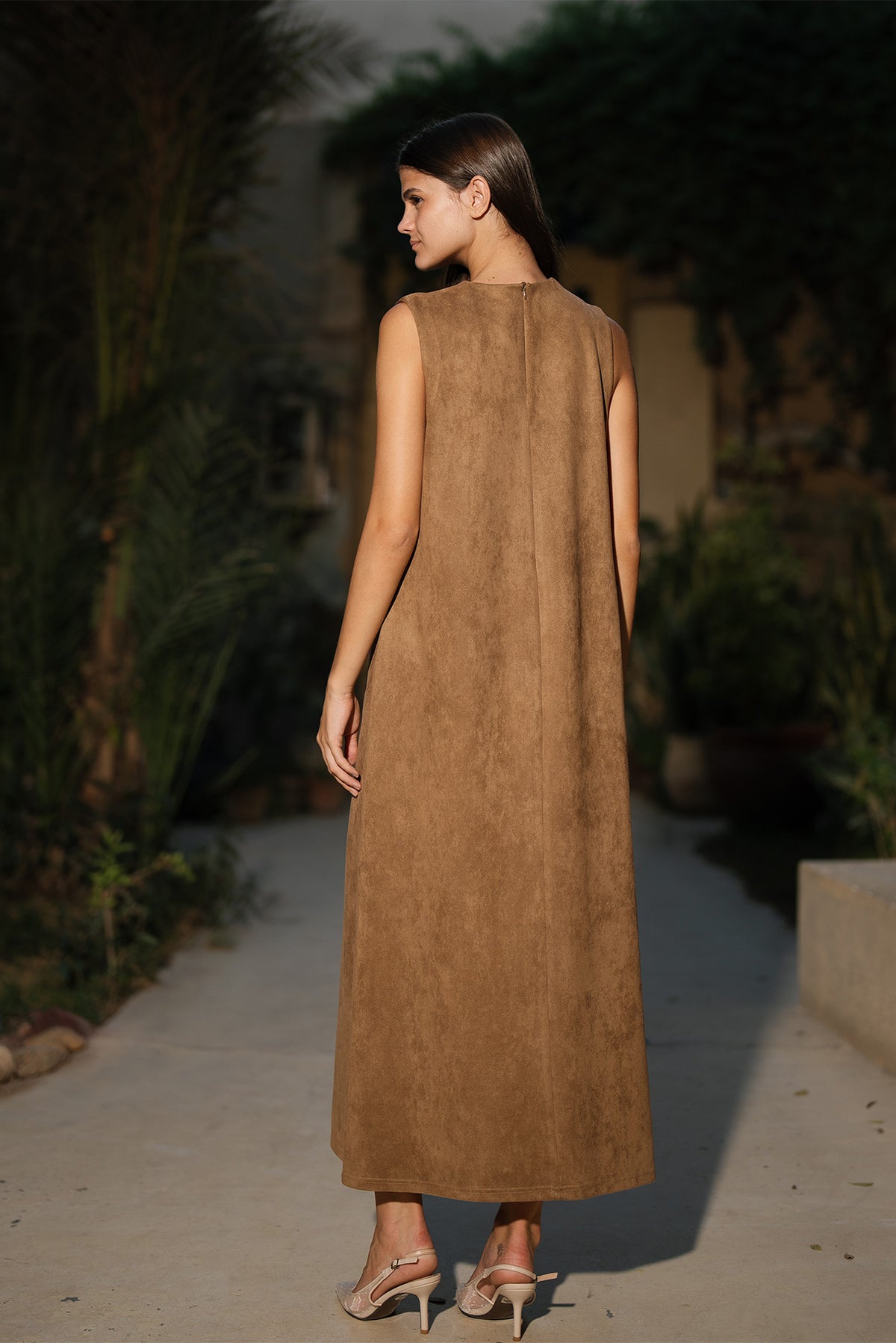 Suede Maxi Dress