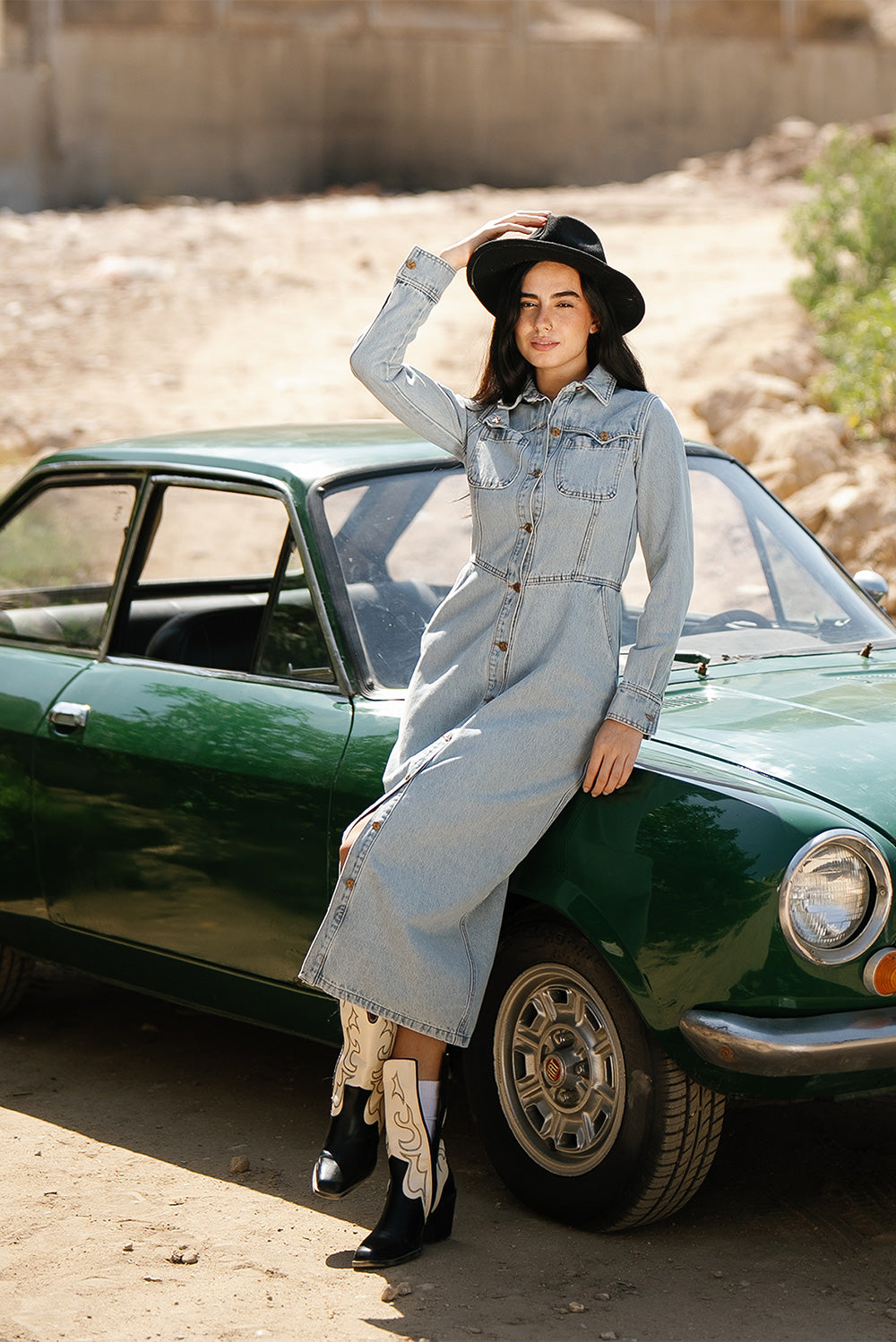 Denim Maxi Dress