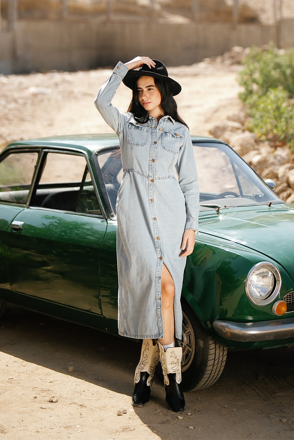 Denim Maxi Dress