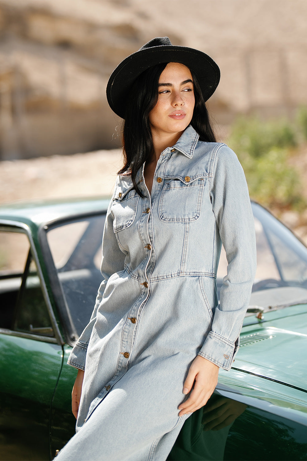Denim Maxi Dress